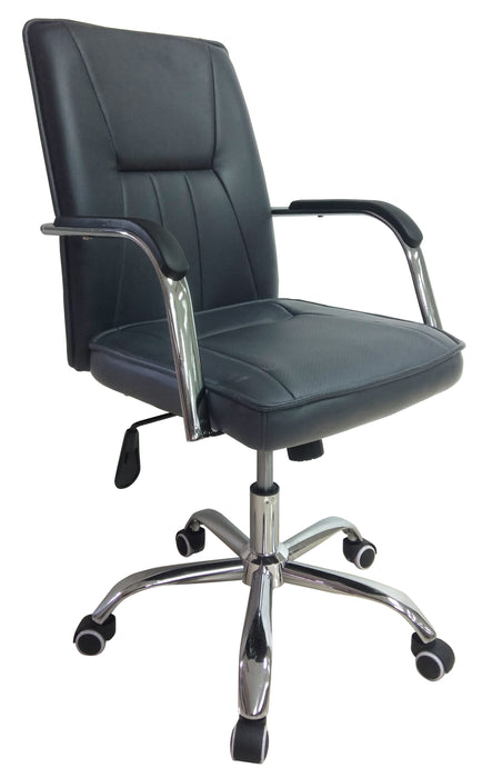 Mid Back Executive Chair in PU Leatherette Upholstered Seat and Backrest, MCS 476