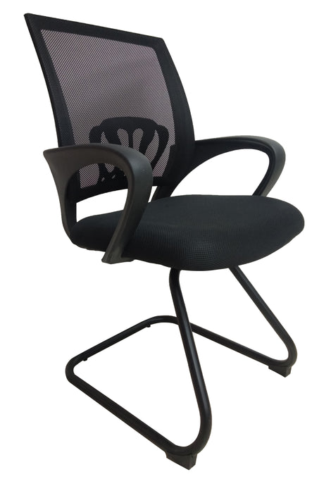 Mesh Sled Base Side Guest Chair with Armrest, NX 3572