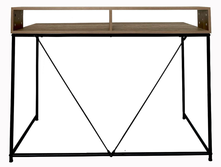 Computer Table Black Metal Leg with Mounted Shelves, CT 1805