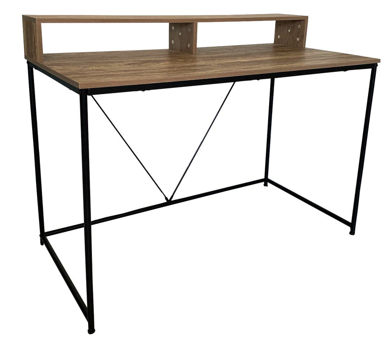 Computer Table Black Metal Leg with Mounted Shelves, CT 1805