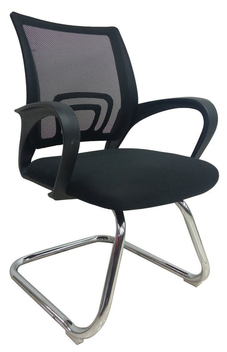 Mesh Sled Base Side Guest Chair with Armrest, EC 2145