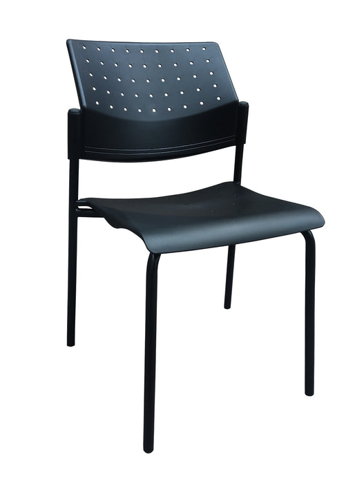 Stackable Plastic Meeting Chair with Metal Frame, JG 4051