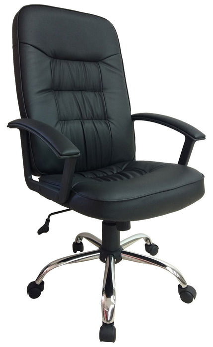 Manager Chair with Padded Armrest and Chrome Base, MCS 452