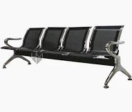 4 Seater Waiting Gang Chair, Steel, AC-X4
