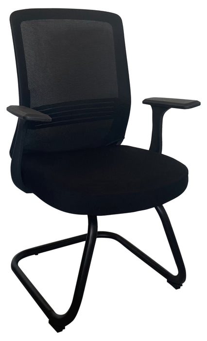 Visitor Mesh Chair with Armrests and Black Sled Base, NX 2311