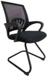 Mesh Sled Base Side Guest Chair with Armrest, NX 3572