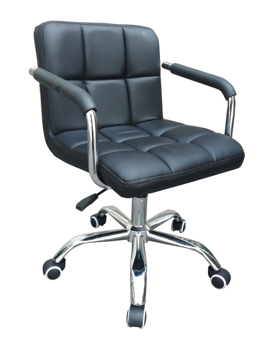 Lowback PU Leather Office Chair with Armrest, A 903