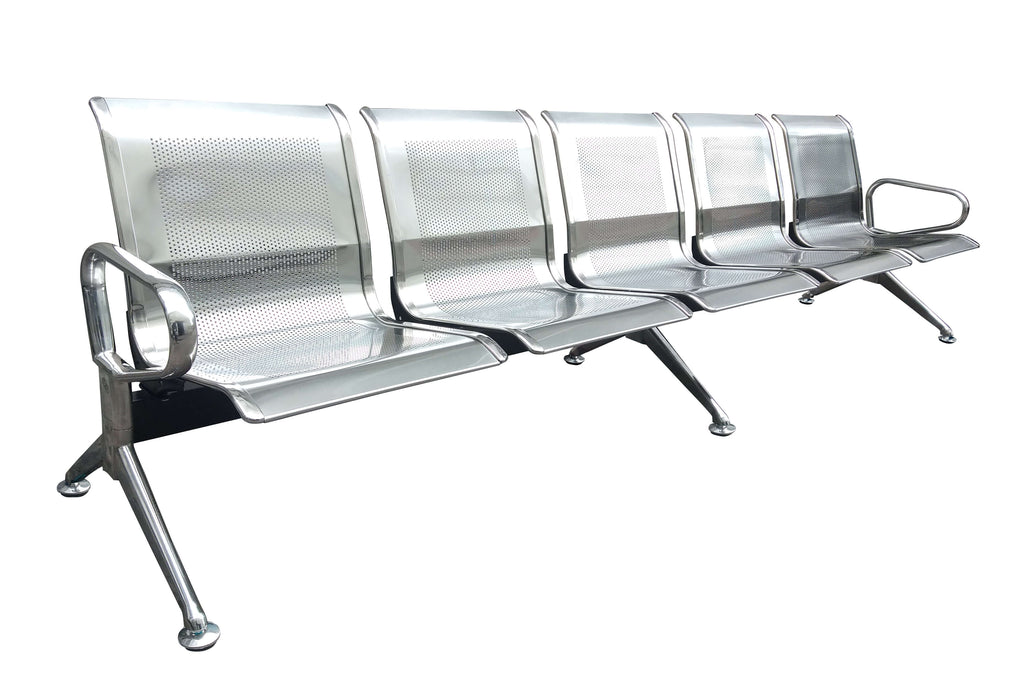 5 Seater Airport Gang Chair, Metal Stainless Steel, ACSS-X5