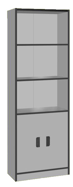 Bookcase, Light Grey Color