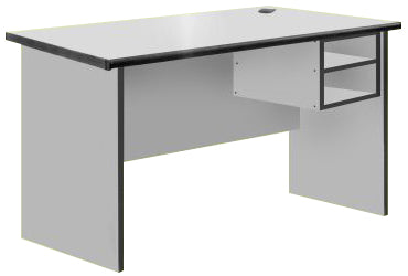 Office Typing Table in Light Grey