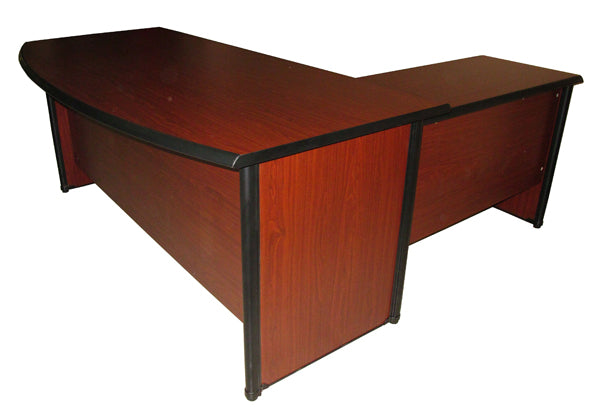 Executive Bow Shaped Desk with Side Table, AX 1800