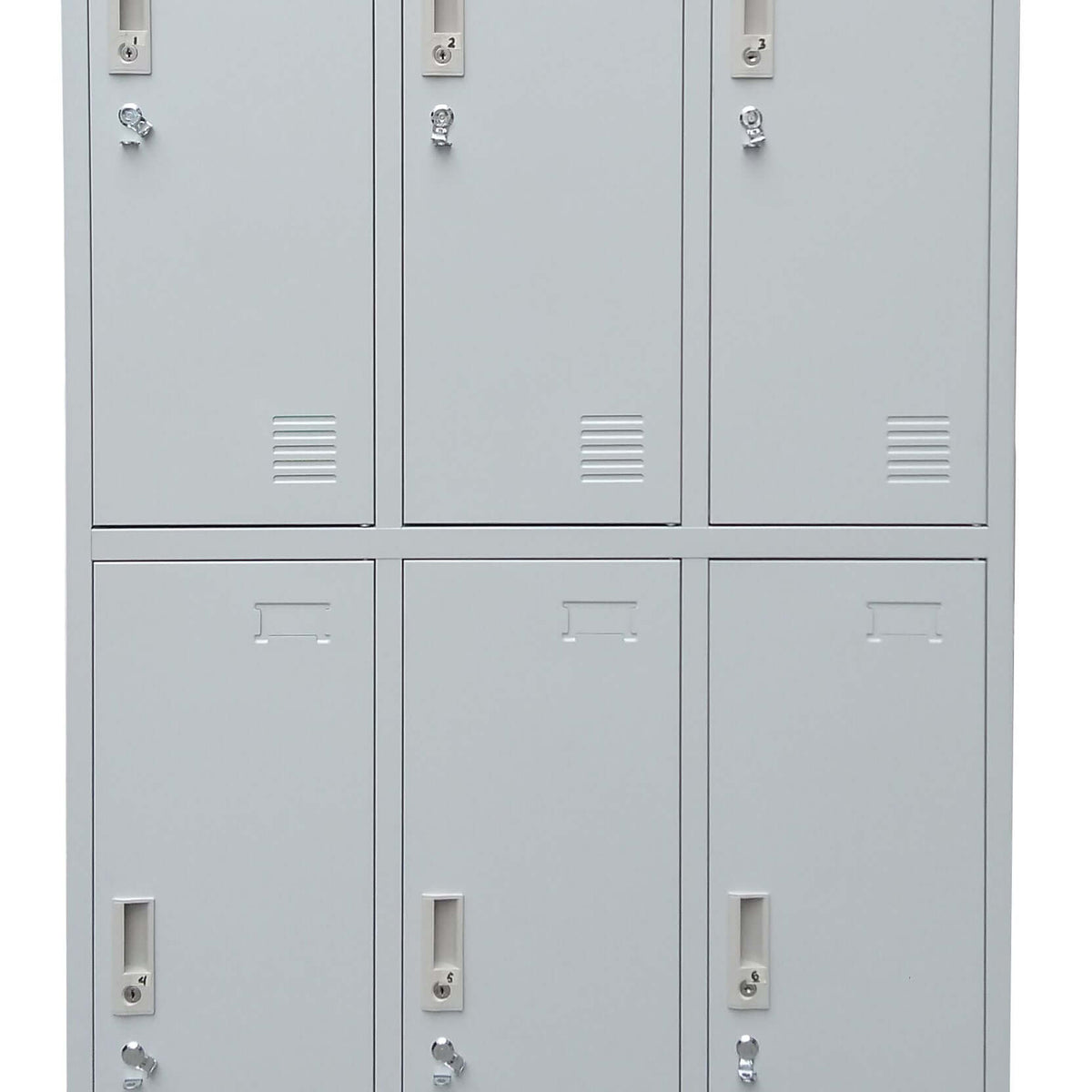 6 Door Steel Locker Cabinet with Padlock Hasp and Name Plate, DL-0645