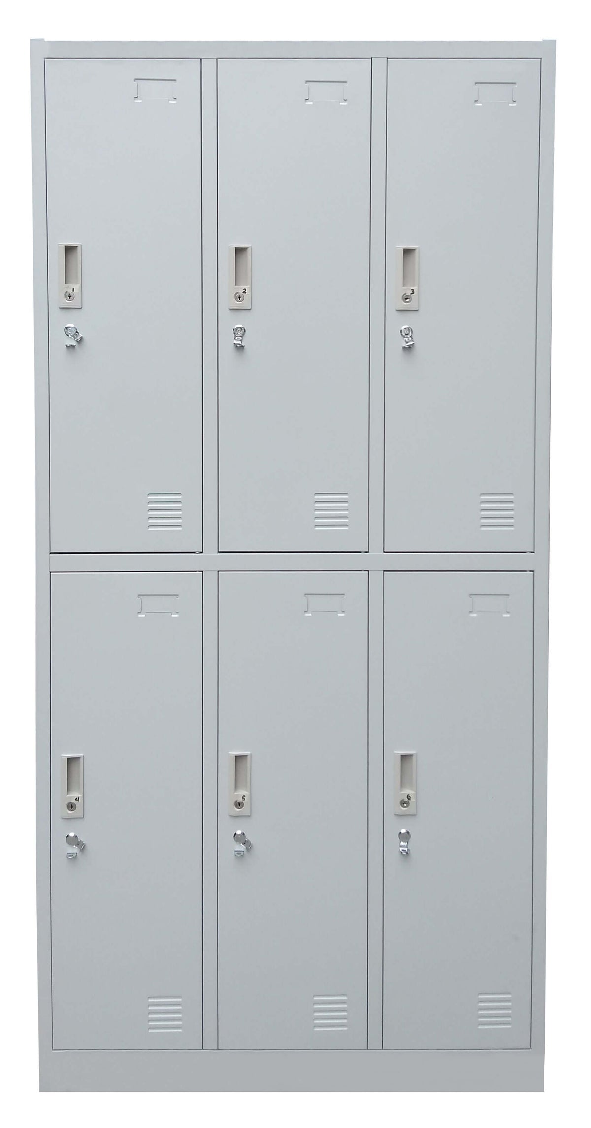6 Door Steel Locker Cabinet with Padlock Hasp and Name Plate, DL-0645