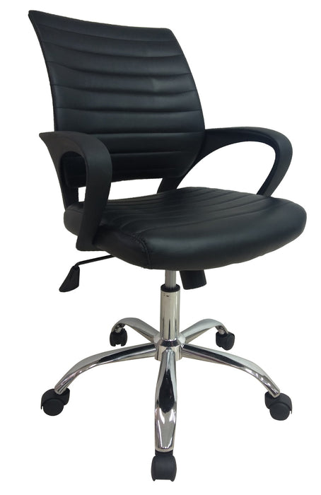 Midback PVC Leather Office Chair with Armrest, EC 2156