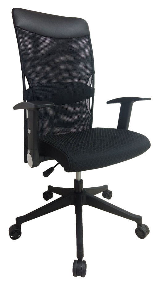 Mesh High Back Swivel Office Chair PU Leather Headrest and