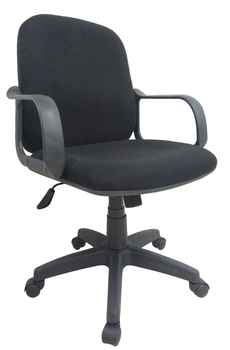 Midback Fabric Office Chair with Armrest; PVC Starbase