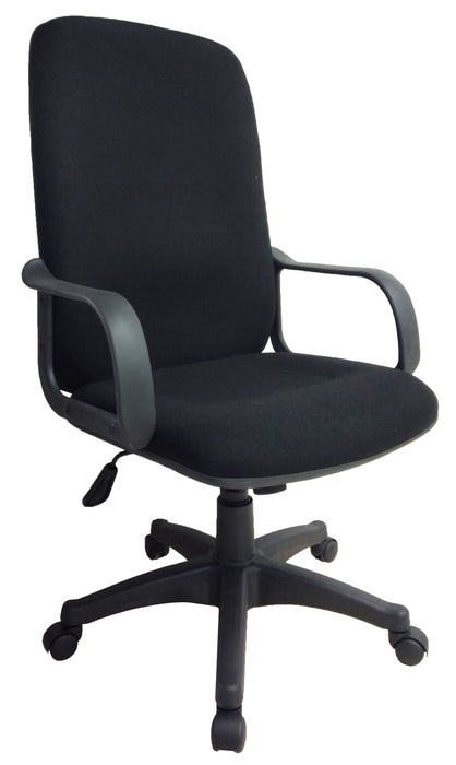 Highback Fabric Office Chair with Armrest; PVC Starbase