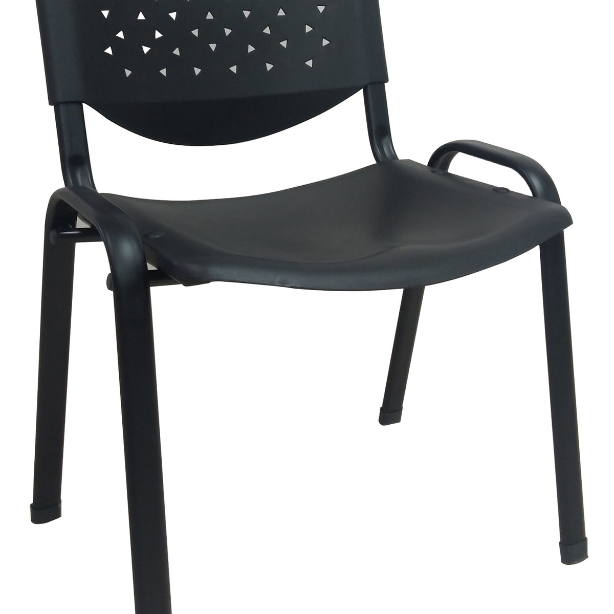 Stackable Waiting Mesh Plastic Chair, Black, VC 1102