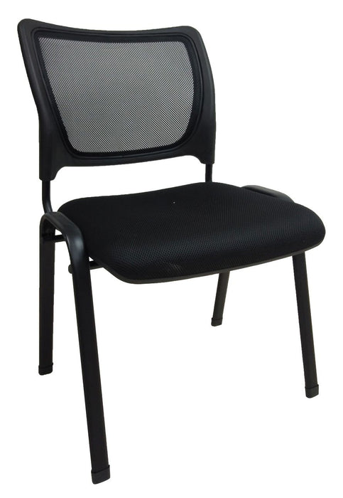 Mesh Visitor Side Chair, Black, 4-legged Chair, VC 1380