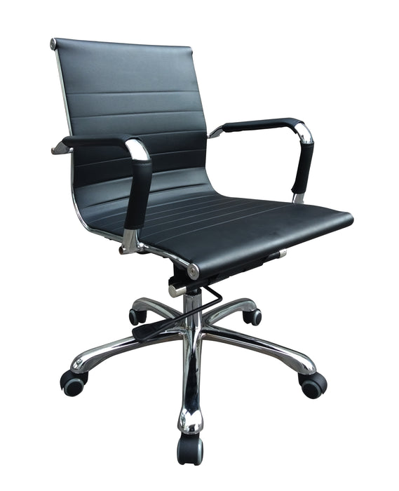 Designer Midback Chair with Chrome Armrest and Base, YS 901B